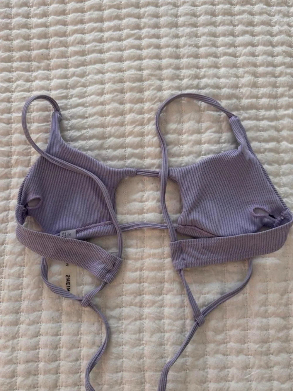 SHEIN light purple ribbed bikini top - Size M